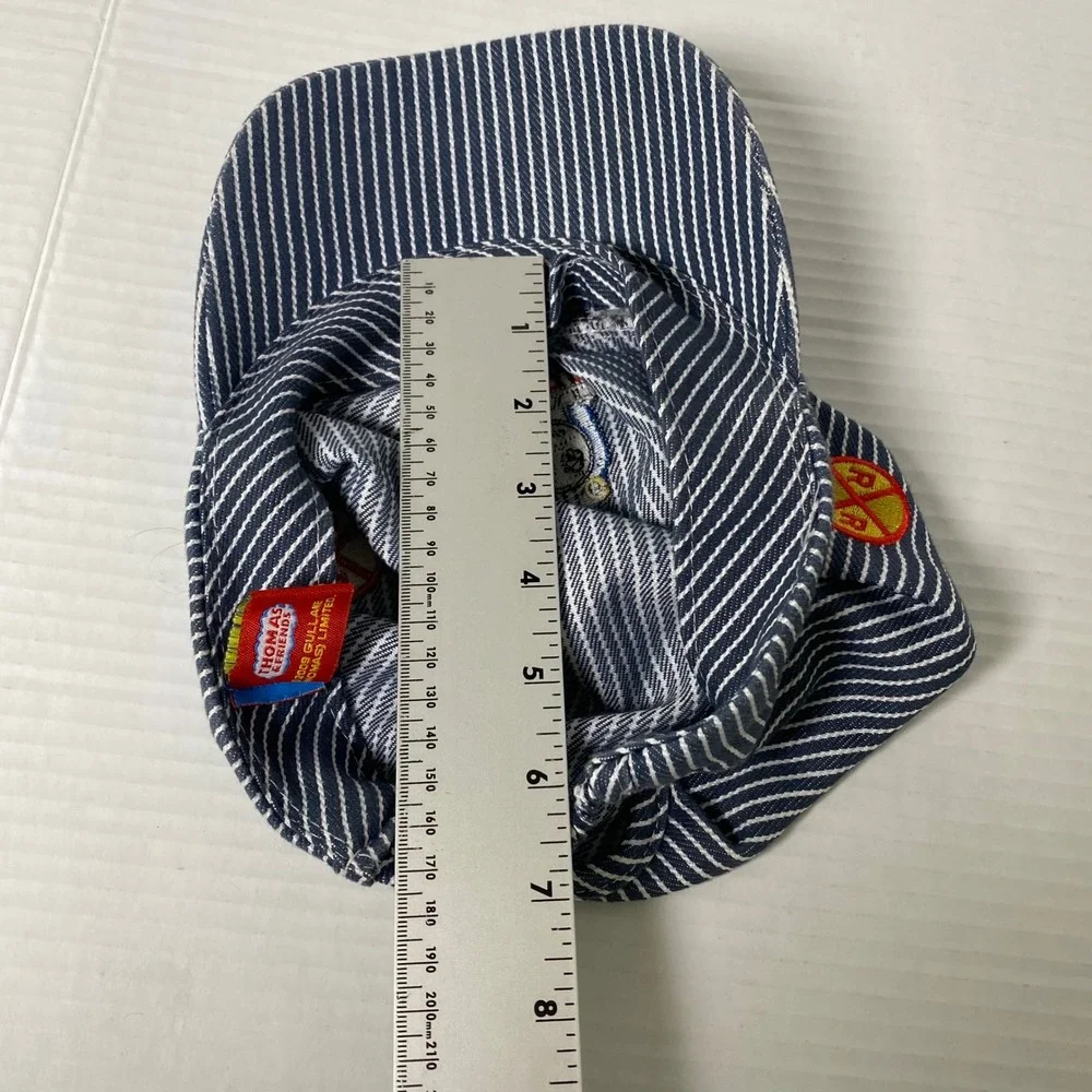 Vintage Thomas and‎ Friends Boys Engineer Cap Conductor Railroad Train Pinstripe